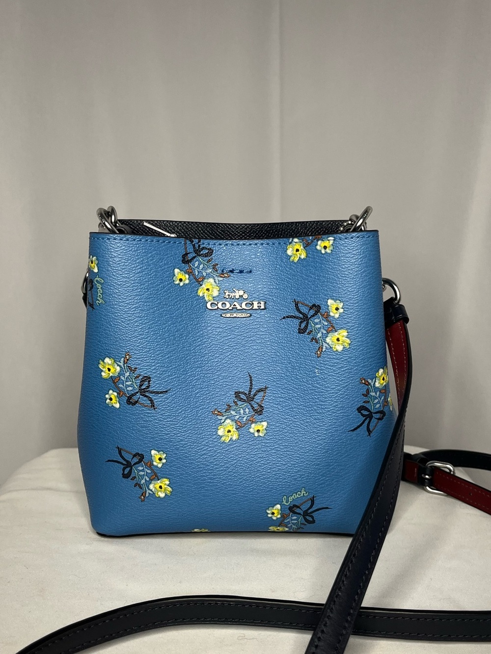 Coach Blue Floral Small Crossbody Bag